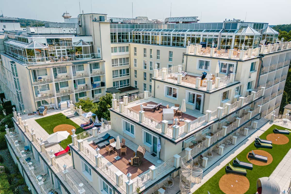 Terraces and rooftop areas of Rugard Thermal Strandhotel Binz on Rügen